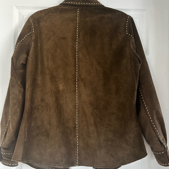 Alfani Dark Brown Women's Suede Blazer - Picture 2 of 2